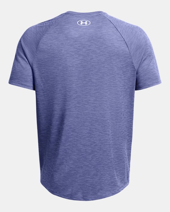 Men's UA Tech™ Textured Short Sleeve, Purple, pdpMainDesktop image number 4